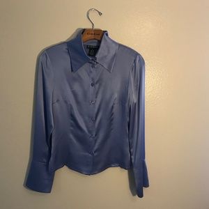 Collared 100% silk collared Bebe blouse
